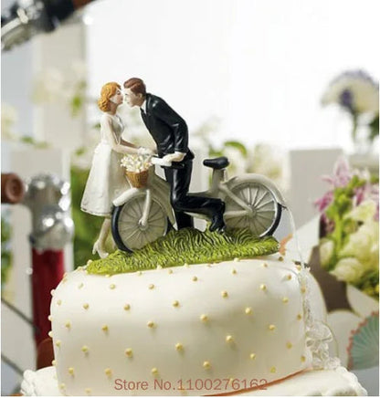 Cake Toppers Dolls Bride and Groom Figurines Funny Wedding Cake Toppers Stand Topper Decoration Supplies Marry Figurine Good Vibrations