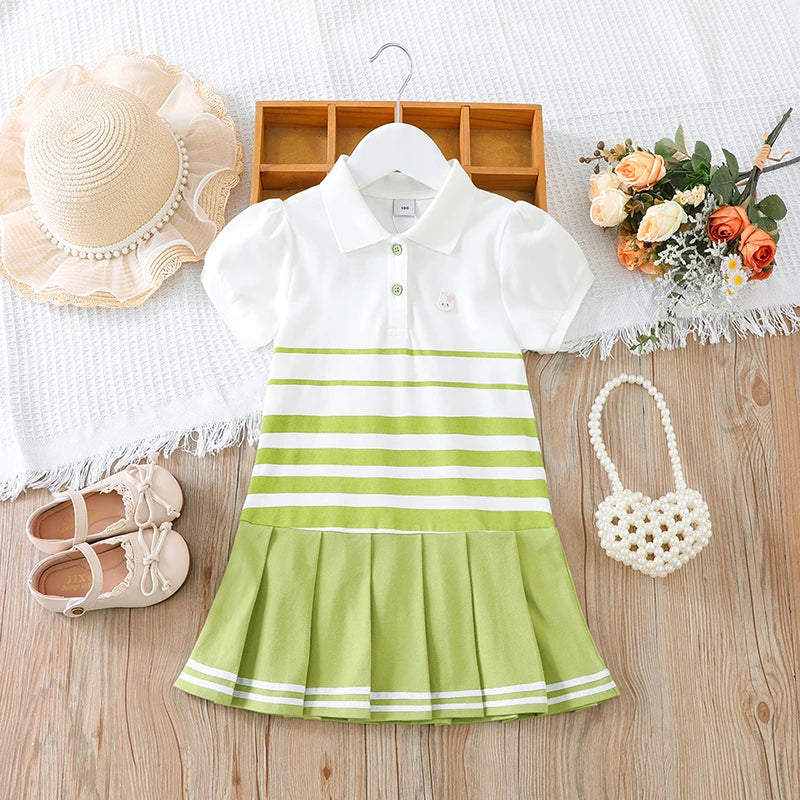 Girls Clothes 2025 New Summer Princess Dresses Short Sleeve Kids Dress Baby Dresses for Children Clothing 2-6Y Good Vibrations