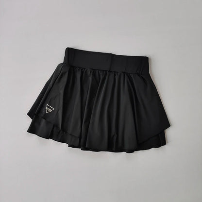 Sports skirt fake two-piece running skirt womensummer quick drying hip covering light proof breathable tennis Yoga skirt pants Good Vibrations