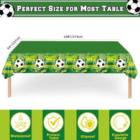 Soccer Party Disposable Tableware Paper Plates Cups Napkins Tablecloth Kids Boys Football Birthday Party Decoration Supplies Good Vibrations