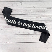 Rip To My Youth Photo Booth Props Death To My 20s Birthday Decorations Death To My Twenties Sash 30th Birthday Party Supplies Good Vibrations