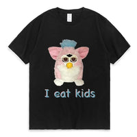 Furby T-Shirt Women 100% Cotton Plus Size Fashion O-Neck Casual Streetwear Harajuku Vintage Cool Oversized Unisex Tee Good Vibrations