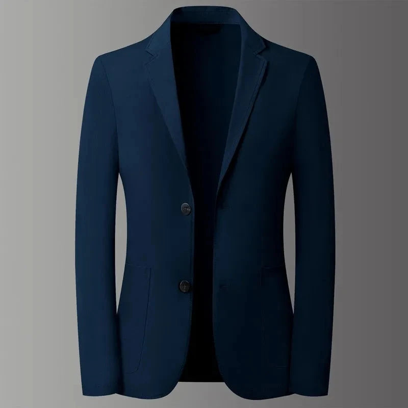 Men Lightweight Suit Sun Protection Clothing Spring Summer Thin Mens Blazer Ice Silk Jacket Smart New Casual Male Suit Coat Good Vibrations