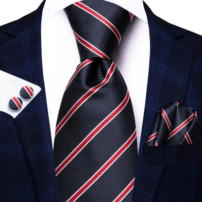 Hi-Tie Blue Business Solid 100% Silk Men's Tie NeckTie 8.5cm Ties for Men Formal Luxury Wedding High Quality Gravata Good Vibrations