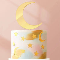 27pcs/set Gold Acrylic Star Moon Ramadan Cake Topper for Ramadan Kareem Birthday Party DIY Cake  Decoration Supplies Baby Shower Good Vibrations