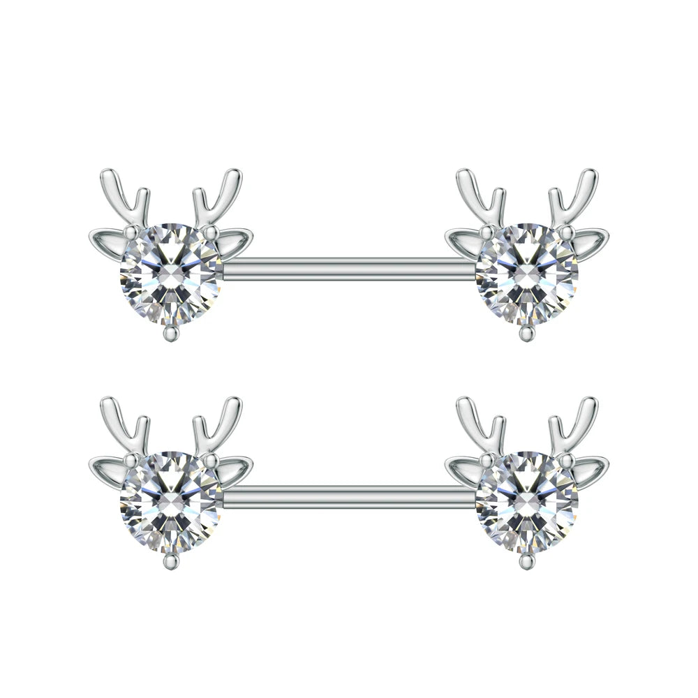 A Pair Cute Heart Dangled Nipple Piercings Barbell for Women Pink Color Moon Butterfly Shaped Sexy Nipple Rings Shield Bar Sets Good Vibrations Adult Super Store