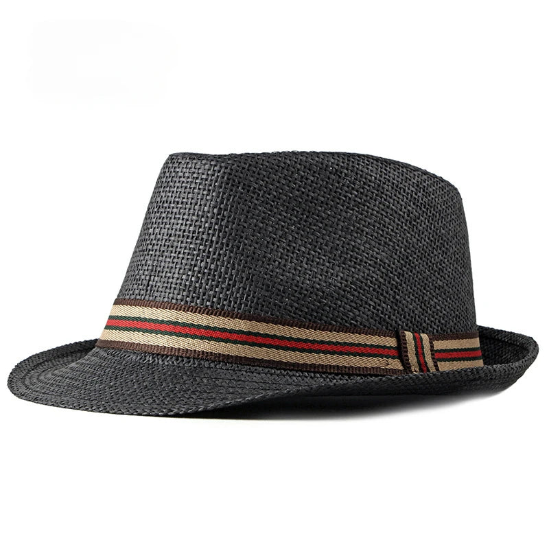 Women Beach Hats in Spring Summer British European and American Jazz Hats Men Fedoras Straw Hats Outdoor Travel Bucket Sun Hats Good Vibrations