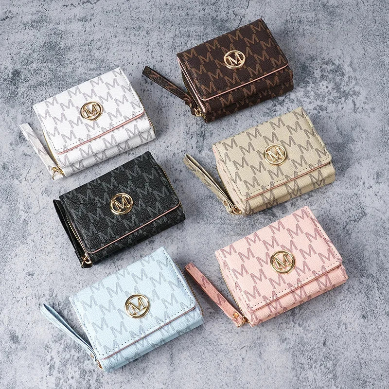 Fashion Letter Print Wallet For Women Zippered Large Capacity Multi-Card Slots Portable Organizer Clutch Purse Good Vibrations
