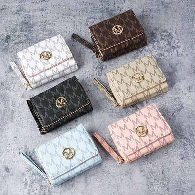 Fashion Letter Print Wallet For Women Zippered Large Capacity Multi-Card Slots Portable Organizer Clutch Purse