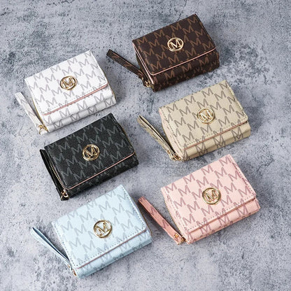Fashion Letter Print Wallet For Women Zippered Large Capacity Multi-Card Slots Portable Organizer Clutch Purse Good Vibrations
