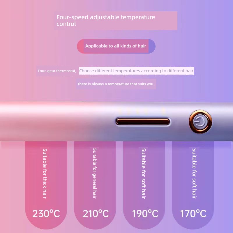 110V Electric Hair Straightener Straight Hair Hair Curler Dual-Use Anion Hair Straighter Small Hair Straightening Tool Bang Clip Ironing Board Good Vibrations