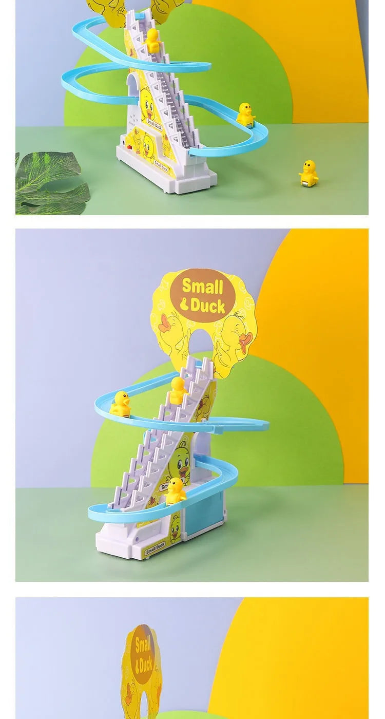 Children's ducklings climb stairs, cute ducks climb stairs, baby electric singing toys, duck slides Good Vibrations
