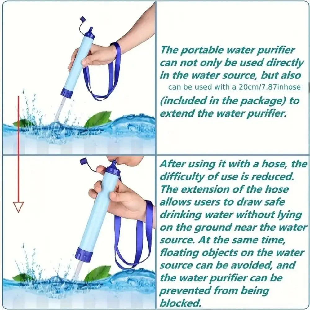 Mini Mini Water Filter Straw Straw Purifier Purification Water Filter Portable Survival Drinking Water Filtering Straw Emergency Good Vibrations