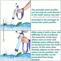 Mini Mini Water Filter Straw Straw Purifier Purification Water Filter Portable Survival Drinking Water Filtering Straw Emergency Good Vibrations