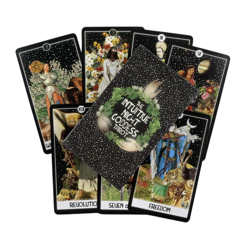 The Intuitive Night Goddess Tarot Cards A 78 Deck Oracle English Visions Divination Edition Borad Playing Games Board Game Good Vibrations