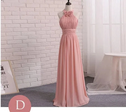 Customized Chiffon Dusty Pink Bridesmaid Dress Wedding Party Gowns Sweet Memory Bride Robes Formal Gowns For Long Prom Dresses