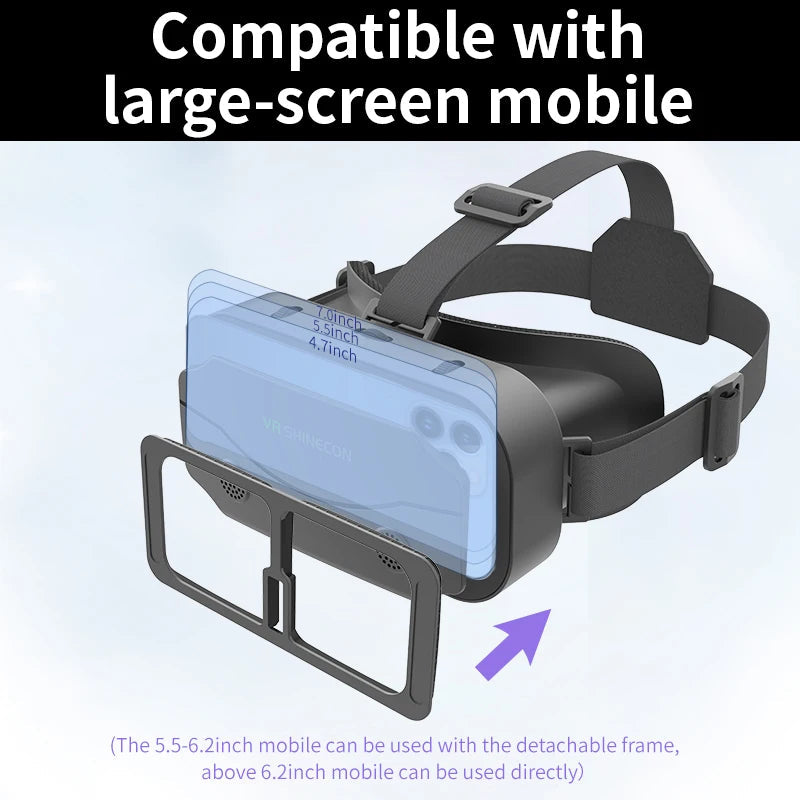 VR Glasses Virtual Reality Headset Viar Devices Helmet 3D Lenses Smart Goggles For Smartphones Phone Mobile Gogle Game Accessory Good Vibrations