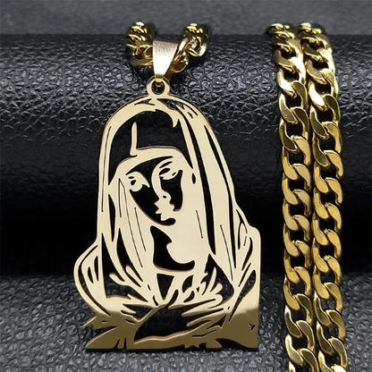 Hip Hop Punk Crown of Thorns Jesus Cross Necklace for Men Stainless Steel Gold Plated Crucifix Pendant Necklaces Jewelry N8052 Good Vibrations