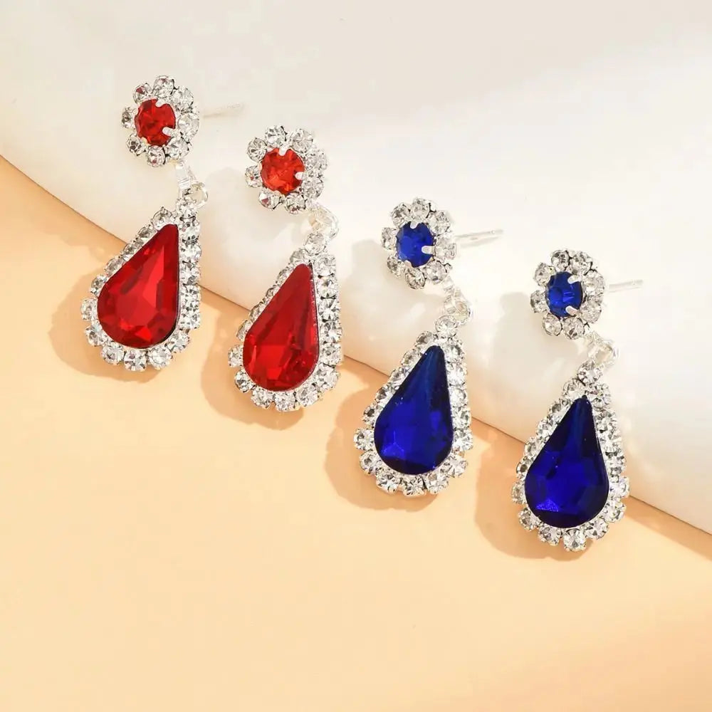 Fashionable Crystal Jewelry Necklace Earring Set Premium Luxury Pendant Necklace Original Design Inlaid Zircon Dangle Earrings Good Vibrations Adult Super Store