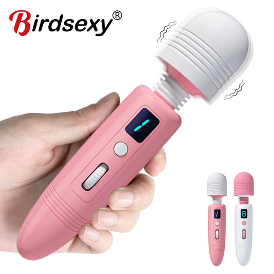 AV Vibrator for Women Clitoris Stimulator Heating Powerful Female G spot Massager Digital Display USB Rechargeable Sex Toy Adult Good Vibrations Adult Super Store