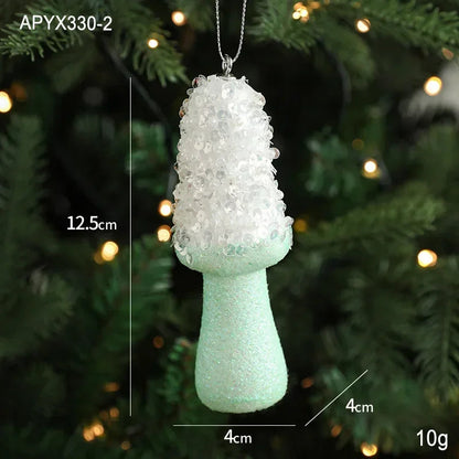 2025 Creative Christmas Hanging Cute Ice Cream Pendant Navidad 2026 Christmas Decor Xmas Tree Decor New Year Gift Toys Good Vibrations