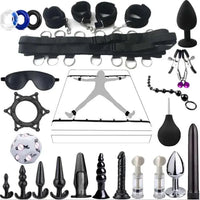 Sex Toy BDSM Kits Plush Sex Bondage Set Handcuffs Sex Games Whip Gag Nipple Clamps Sex Toys For Couples Exotic Accessories +18 GOOD Vibrations