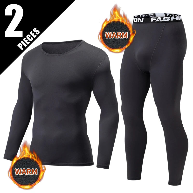 2-piece Autumn And Winter Solid Color Fashionable Casual Base Set Slim Fit Sports Fitness Long Sleeved Pants Warm Underwear Set Good Vibrations