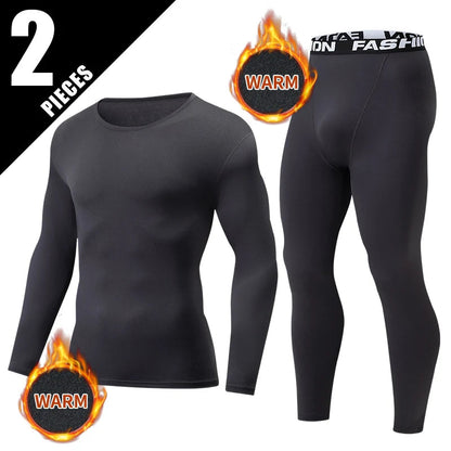 2-piece Autumn And Winter Solid Color Fashionable Casual Base Set Slim Fit Sports Fitness Long Sleeved Pants Warm Underwear Set Good Vibrations