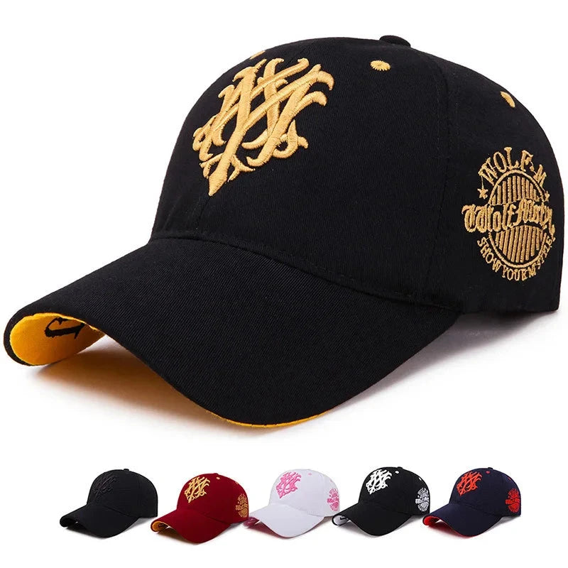 Totem Embroidered Baseball Cap Fashion Men Women Caps Spring And Summer Snapback Hip Hop Hat Adjustable Flame Sun Shading Hats Good Vibrations