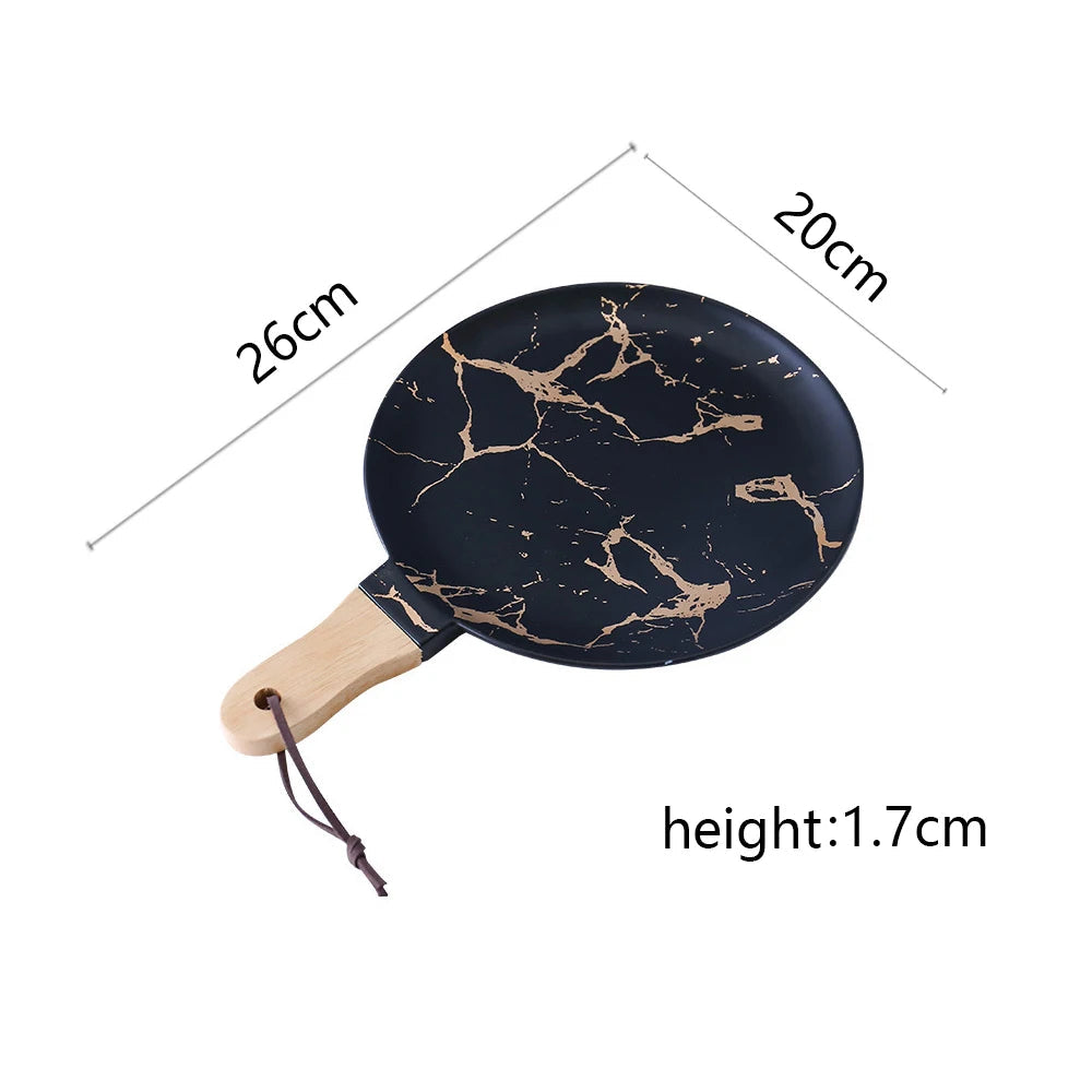 White Black Golden Ceramic Dishes And Plate Pizza Dessert Steak   Tableware Decorative Food Tray Dinner Set Porcelai Good Vibrations