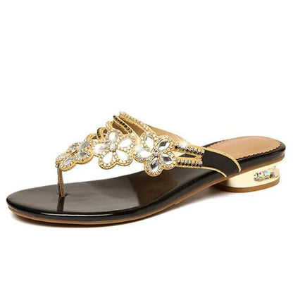 HOVINGE Summer Shoes Elegant Open Toe Summer Slides Female Outdoor Shoes High Quality Ladies Fashion Sandals Evening Flip Flop Good Vibrations