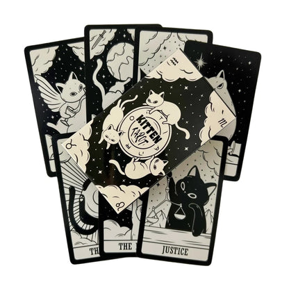 Cat Kitten Tarot Cards A 78 Deck Oracle English Visions Divination Edition Borad Playing Games Good Vibrations