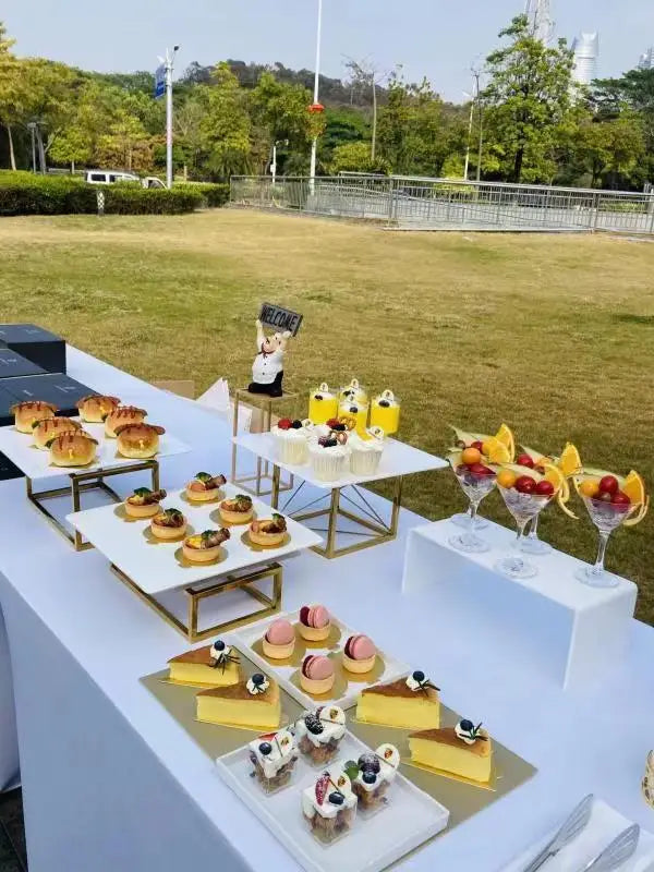 Wedding Buffet Cake Sweet Food Bread Cake Flower Dessert Holder Dessert Table Cake Stand Buffet Banquet Tea Break Metal Holder Good Vibrations