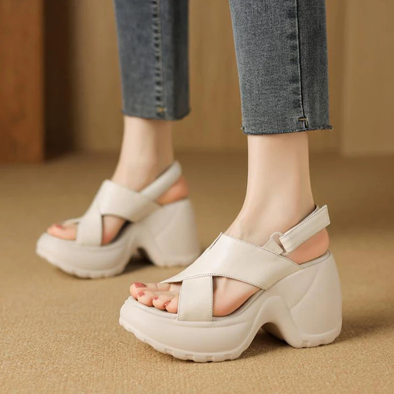 High Heels Women Sandals Platform Fashion Shoes Elegant New Walking Trend Slippers Pumps Dress Comfort New Mujer Zapatillas Good Vibrations