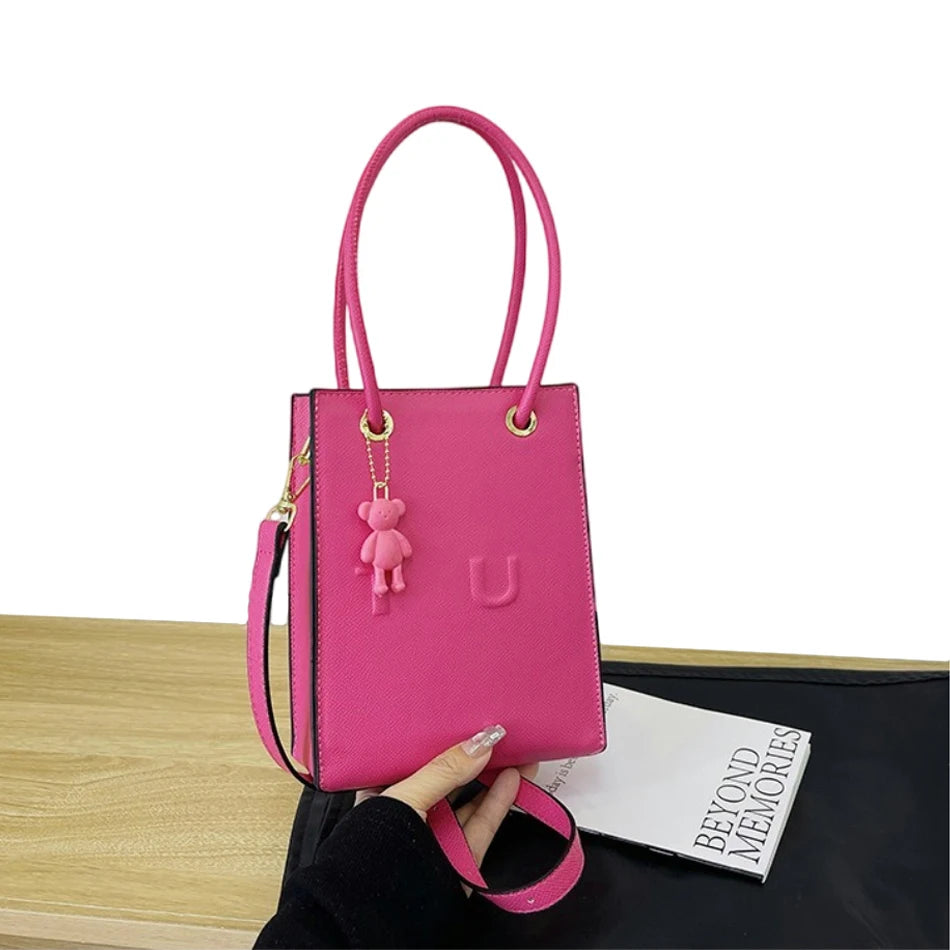 2026 Small Square Bag Women New Handbag Fashion Shoulder Casual Crossbody Solid Color Mobile Phone Bag Good Vibrations