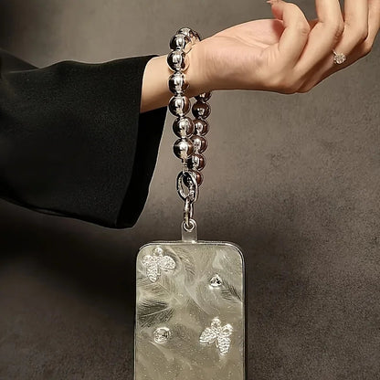 Small gifts for holiday parties, silver bead hanging ropes, mobile phone keychains, bags, universal pendants for friends and fam Good Vibrations