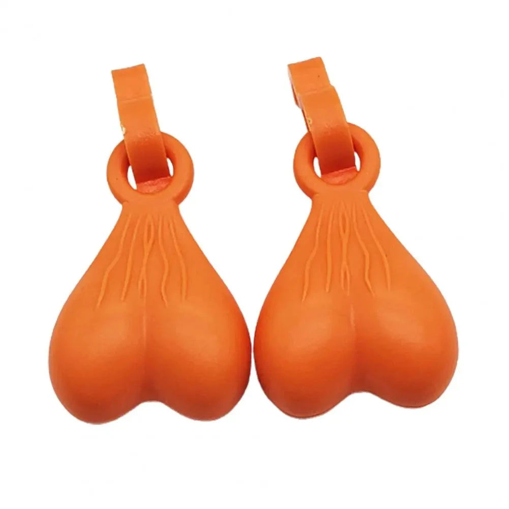 2Pcs Resin Croc Balls Shoe Charm Hanging Pendant Outdoor Sandals Novelty Testis Funny Sandal Shoes Ball Ornaments Shoe Buckle Good Vibrations