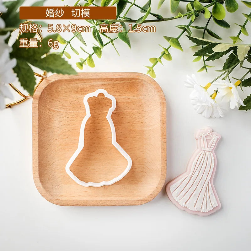 Western Style Wedding Sugar Cookies Mold Valentine's Day Engagement Dessert Table Decoration Cake Molds DIY Baking Cookie Tools - Good Vibrations
