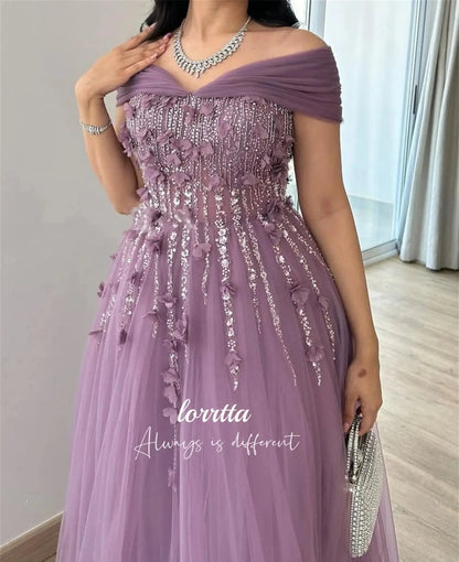 Lorrtta Wedding Party Dress Evening Eid 3D Flower Decoration Robe Soiree Robes De Cocktail Dresses Elegant Woman Gala Customized Good Vibrations