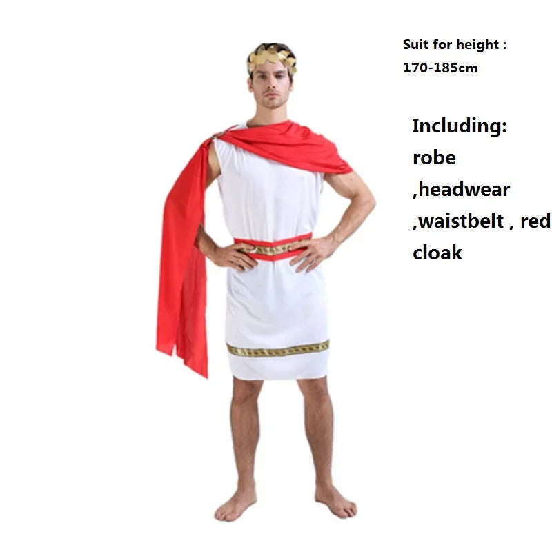 Greek Roman Costume Grecian Goddess Cosplay Clothing Family Party Decor   Decorative Props Boys Girls Child  Halloween Good Vibrations