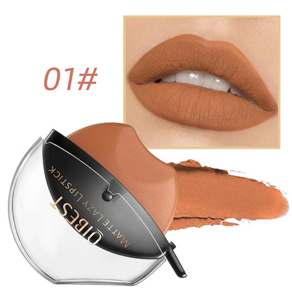 Lip-shaped lipstick seal Sip into makeup lazy blush lipstick Matte makeup effect Moisturizing lip gloss Waterproof non-stick cup Good Vibrations