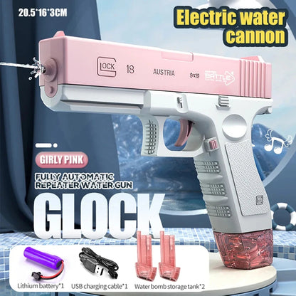 Electric Water Gun Toys Bursts Children's High-pressure Strong Charging Energy Water Automatic Water Spray Children's Toy Guns Good Vibrations