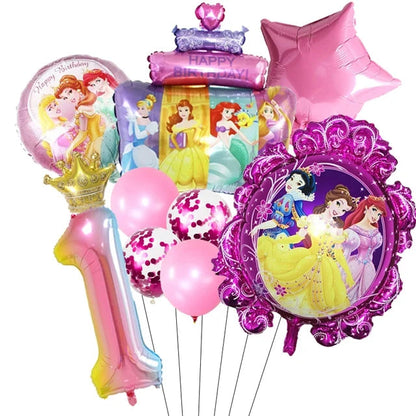 Princess Party Favor Girls' Happy Birthday Banner Princess Pinata Fillers Mask Stickers Disposable Tableware Set Decorations Good Vibrations