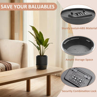 Hidden Key Box with Combination Lock Hidden Safe Small Storage Lockable Box with Code Outdoor Secret Items for Decor Flowerpot Good Vibrations