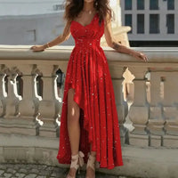 Women Evening Dresses Sexy Elegant Red Cocktail Party Chic Gala Graduation Luxury Formal Occasion Bridesmaid Gown Dress Clothes Good Vibrations