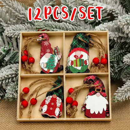 Christmas Wooden Pendant Merry Christmas Tree Decoration for Home 2025 Christmas Ornament Xmas Navidad Gifts Happy New Year 2026 Good Vibrations