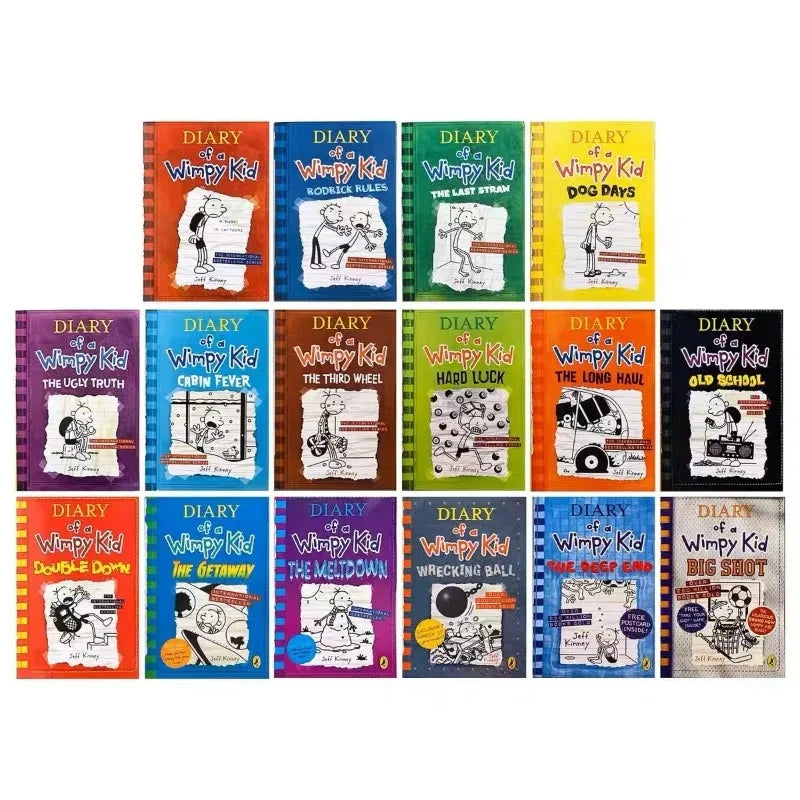 Random 2 Different Books English Diary of A Wimpy Kid Comic Novel Storybook Children Reading Literature Gift Good Vibrations