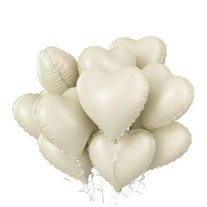 10pcs 18in cream colored love party decoration balloons suitable for birthdays, weddings, anniversaries, and graduation Good Vibrations
