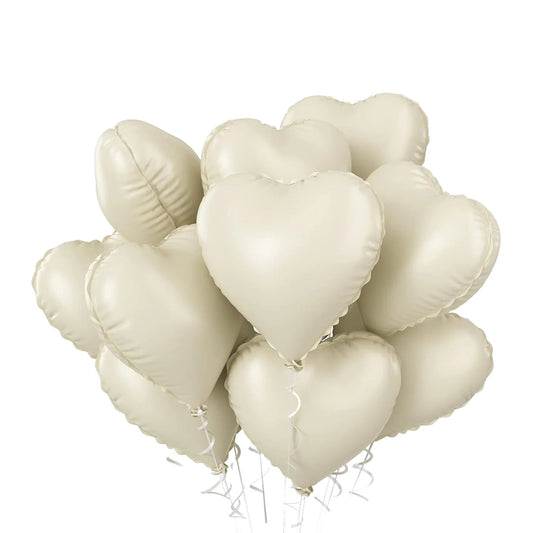 10pcs 18in cream colored love party decoration balloons suitable for birthdays, weddings, anniversaries, and graduation Good Vibrations