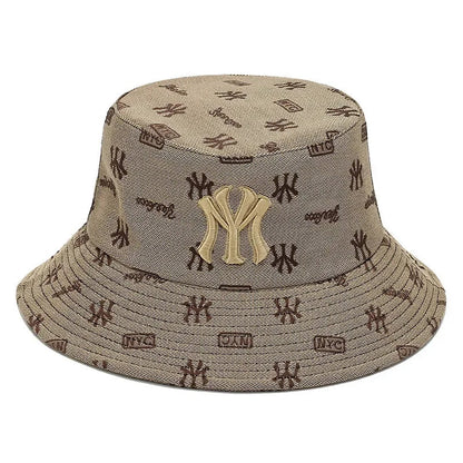 Unisex Letter Embroidery Fisherman Hat Women Summer Versatile Sunscreen Hats Sun Hat Men Trend Bucket Hats Good Vibrations